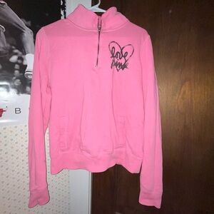 PINK Victoria's Secret Pink Half-Zip Sweater
